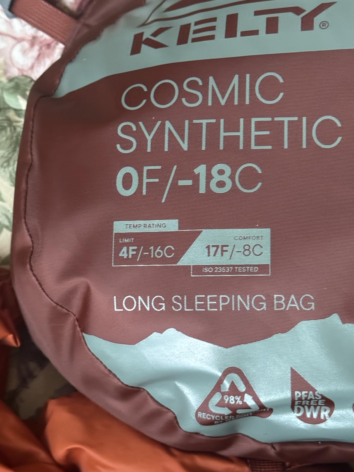 Kelty Cosmic Synthetic Fill 0 Degree Backpacking Sleeping Bag, Regular – Compression Straps, Stuff Sack Included - Customer Photo 3