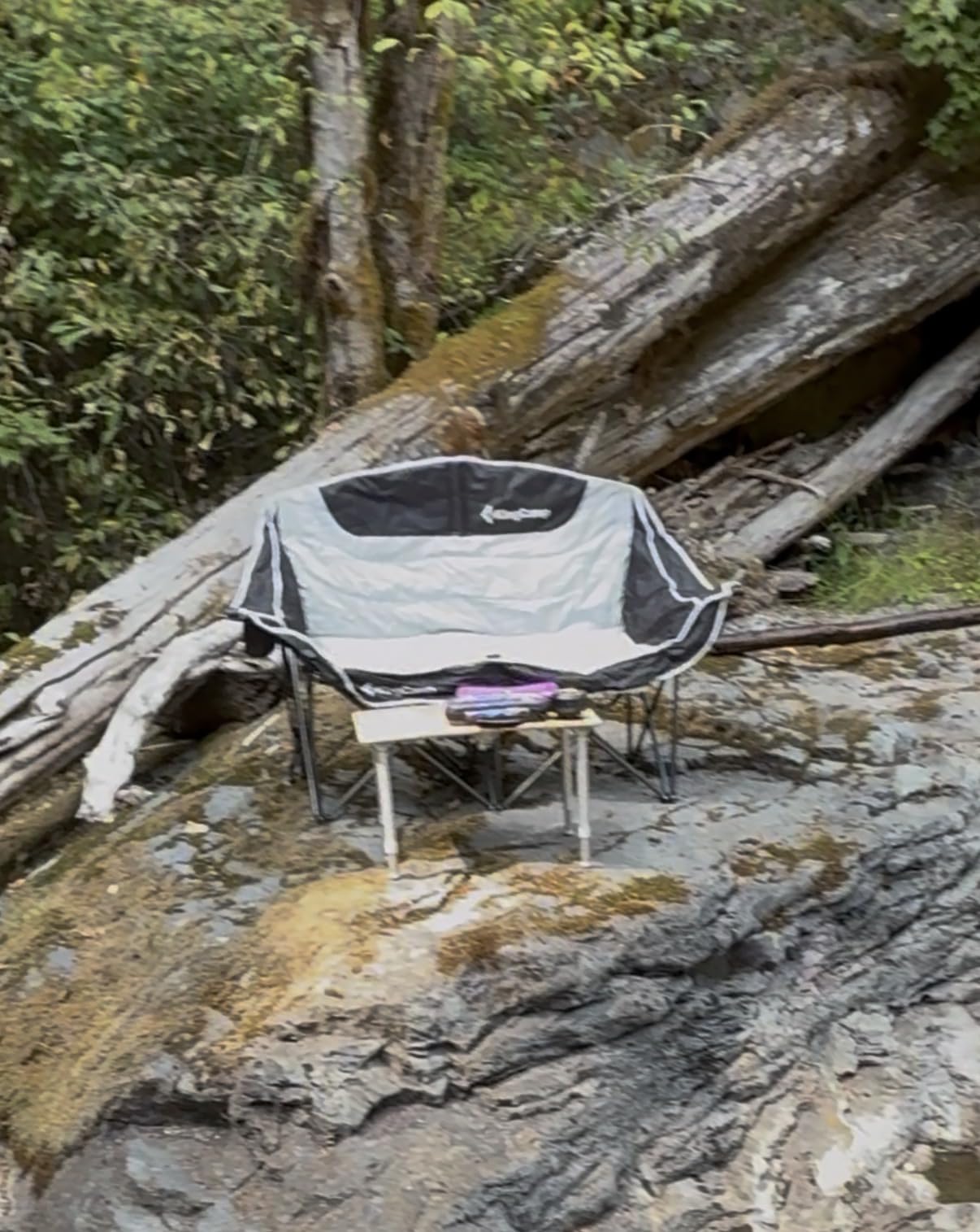 KingCamp Double Camping Chair, Oversized 660lbs Heavy Duty Loveseat for Adults Portable Folding XL 2 Person Couch Padded Comfortable Two Seat with Cup Holder for Outdoor Lawn Backyard, Black/Grey - Customer Photo 3