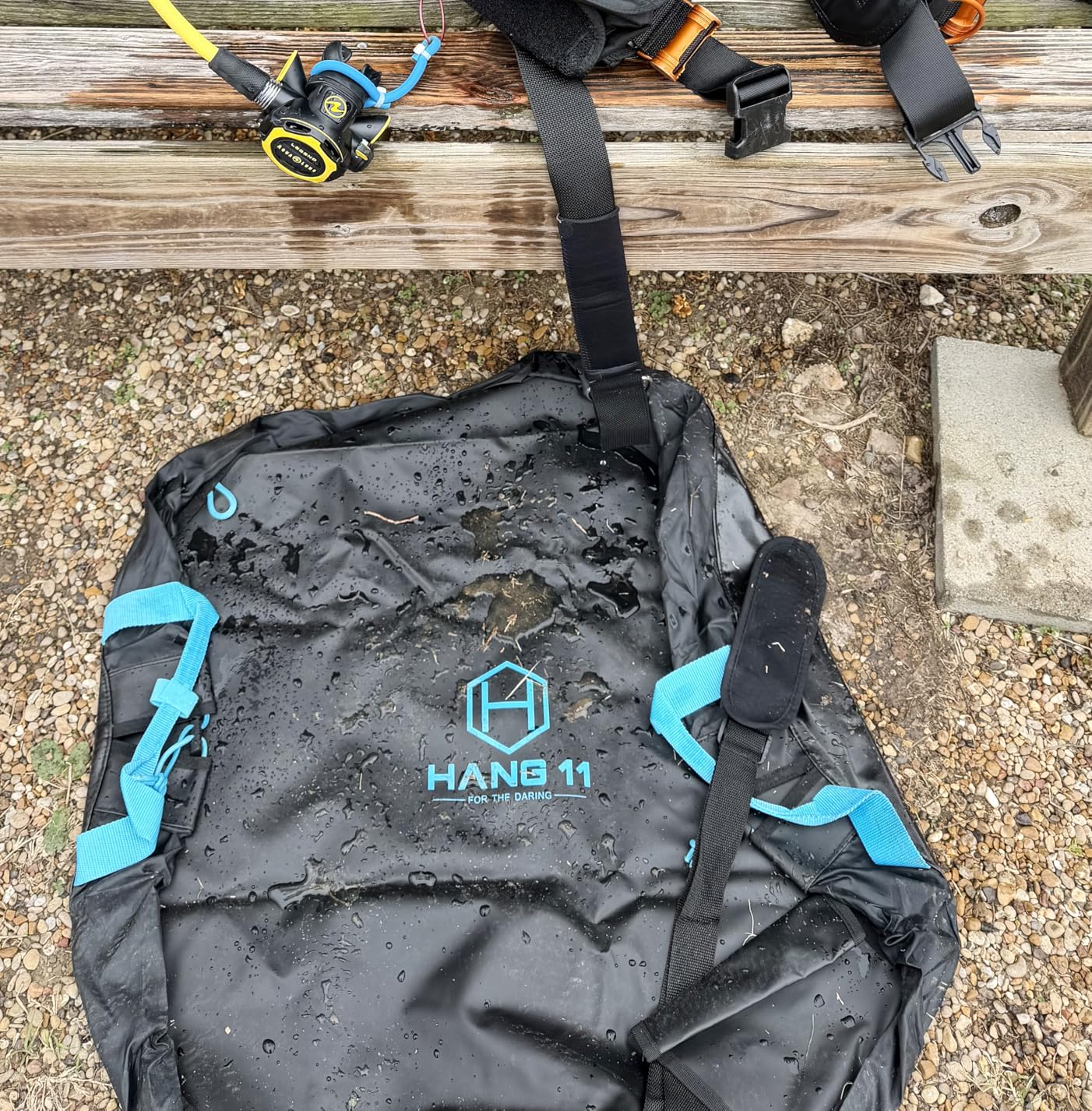 Hang 11 Wetsuit Changing Mat Bag - Surf Changing Mat with Shoulder Strap, Wetsuit Bag Waterproof, Keeps your Wet Suit & Car Clean, Surf Change Gear, Surfing Accessories, Surfing Gifts - Customer Photo 1