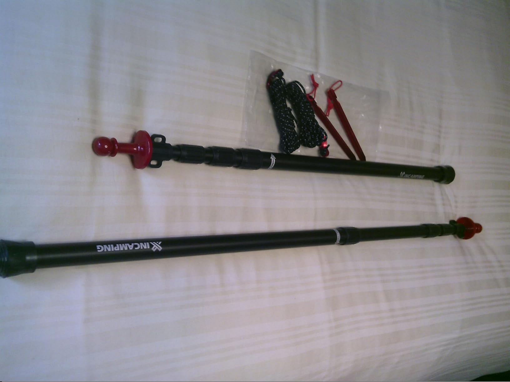 Adjustable Heavy Duty Tarp Poles 7.6FT,XINCAMPING Aluminum Tent Poles with Protection Cap - 4 Pack Rust-Proof Awning Poles for Camping, Hiking, Canopy & Outdoor Shelter - Customer Photo 1