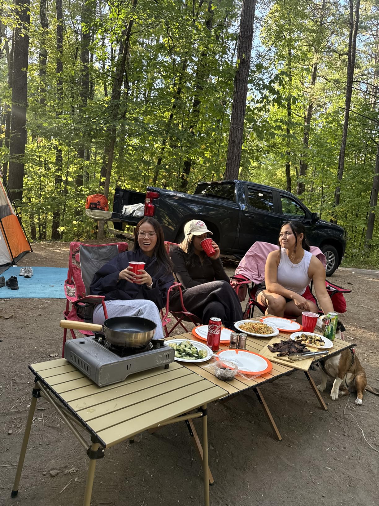 KingCamp Camping Cookware Set 304 Stainless Steel Campfire Cooking Pots Pan and Kettle with Travel Tote Bag for Camping Outdoor Kitchen Cooking Picnic for 4-6 - Customer Photo 1