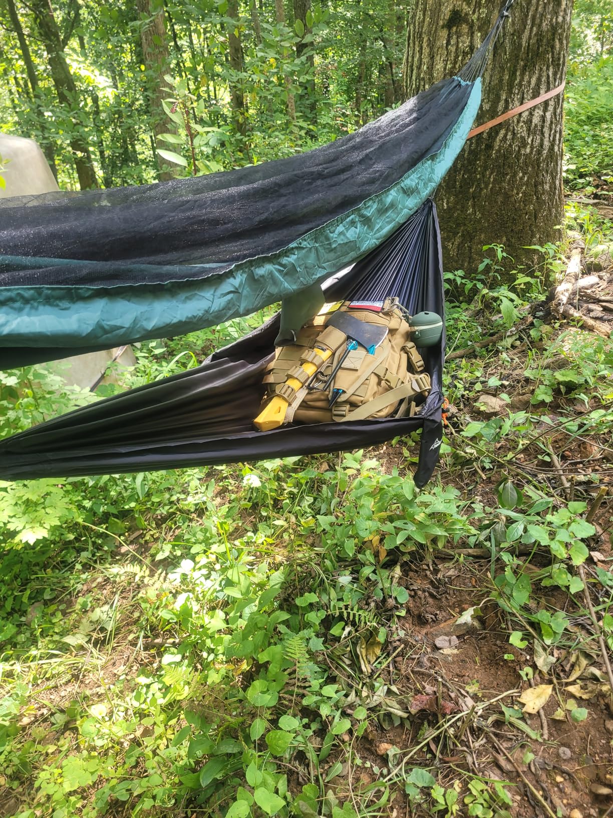 Compact Storage Organizer for Camping Hammocks, Waterproof Camping Gear Storage, Portable Hammock Accessory for Hiking, Backpacking - Customer Photo 3