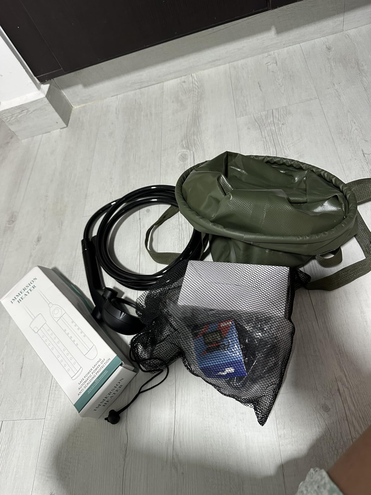 Portable Camping Shower, 6000mAh Rechargeable Shower Pump, Large Capacity Foldable Bucket, Filtered Shower Head - Customer Photo 1
