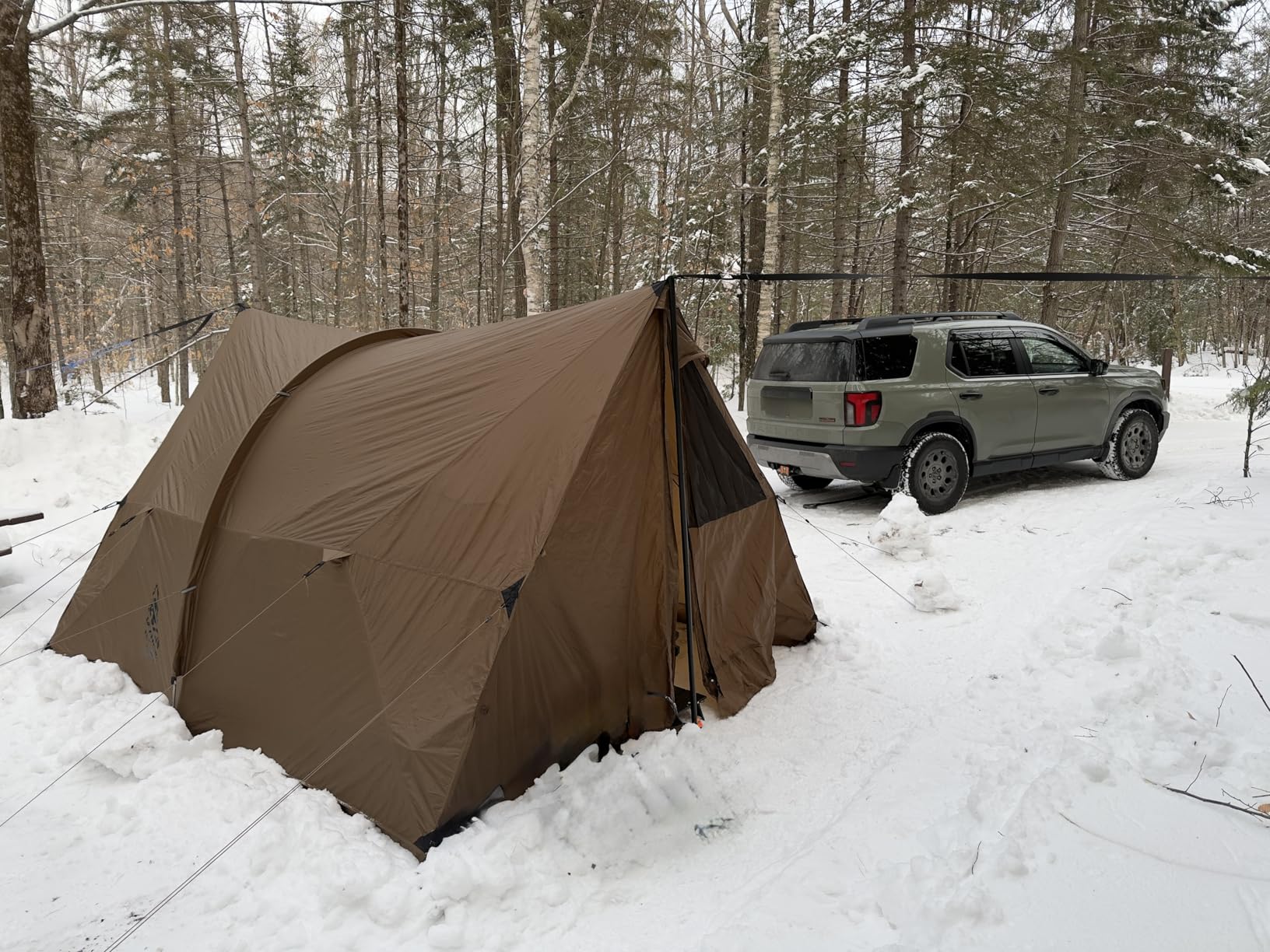 OneTigris ASH Canopy Hammock Hot Tent, Spacious Waterproof Windproof 4 Season Tent with Poles for Camping, Hiking, Bushcrafting, Survivalist, Car Trips - Customer Photo 1