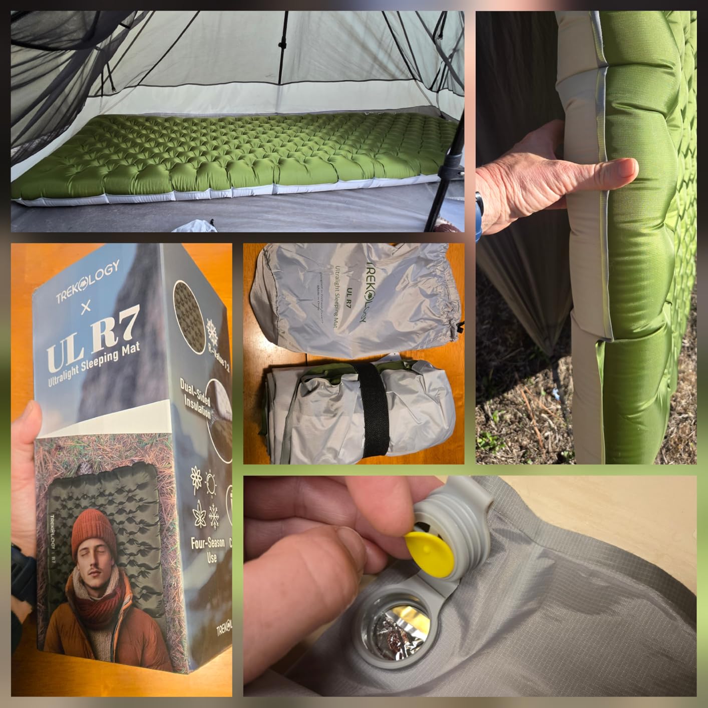 TREKOLOGY Sleeping Pad for Camping– Ultra-Lightweight, 4