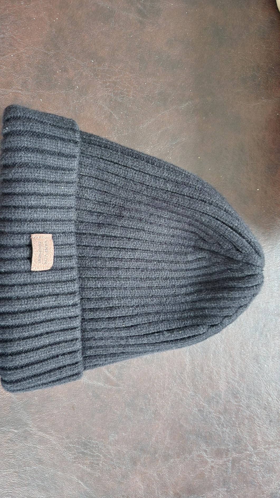 Merino Wool Beanie Hat for Men Women - Thermal Knitted Winter Hat for Large Heads Hiking Running Cap Wrap for Cold Weather - Customer Photo 4