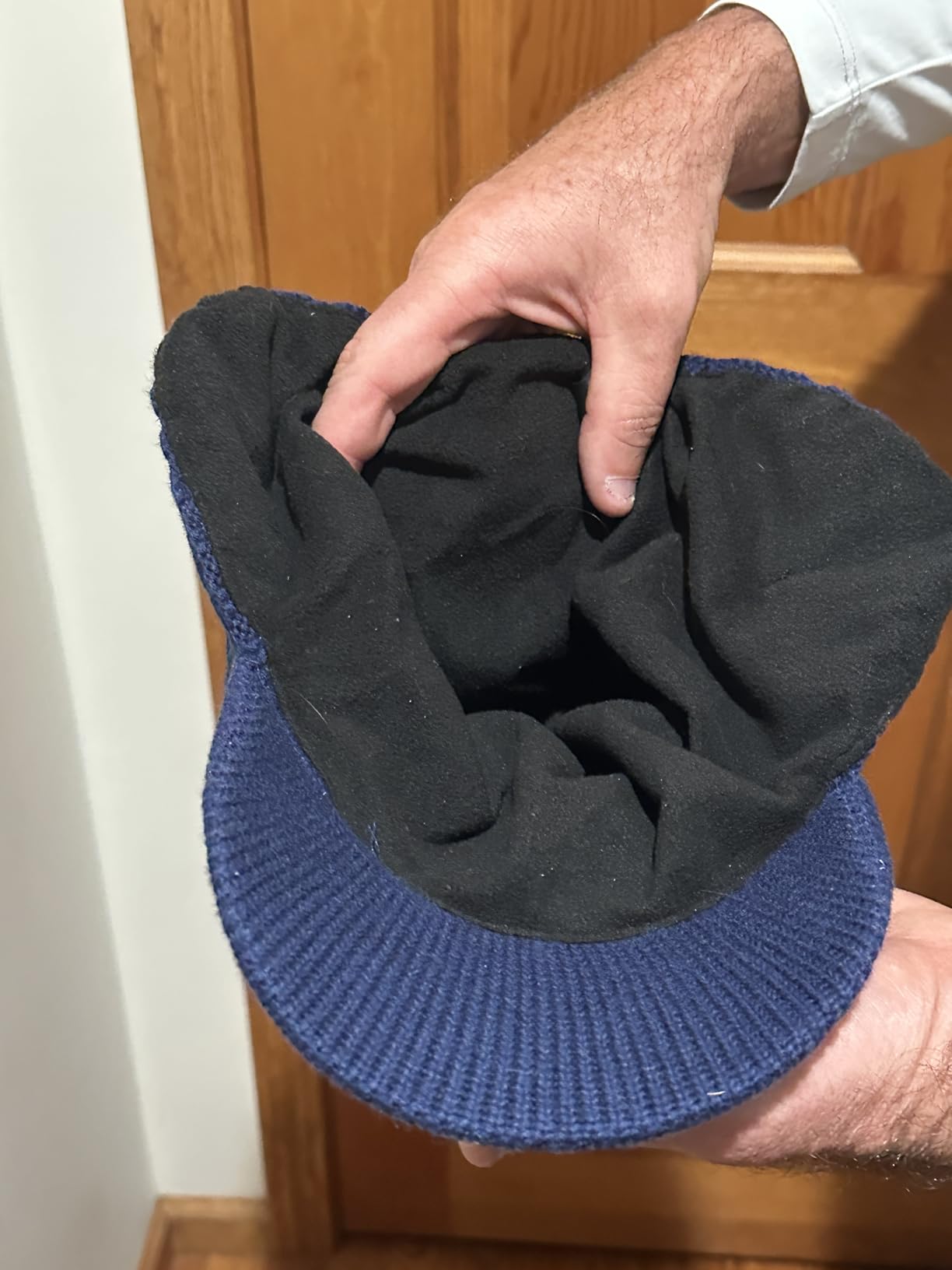 TOP-EX DryKnit Waterproof Merino Wool Beanie Hat with Brim Ear Flaps Fleece Lined Ski Cap for Cold Weather & Large Heads - Customer Photo 3
