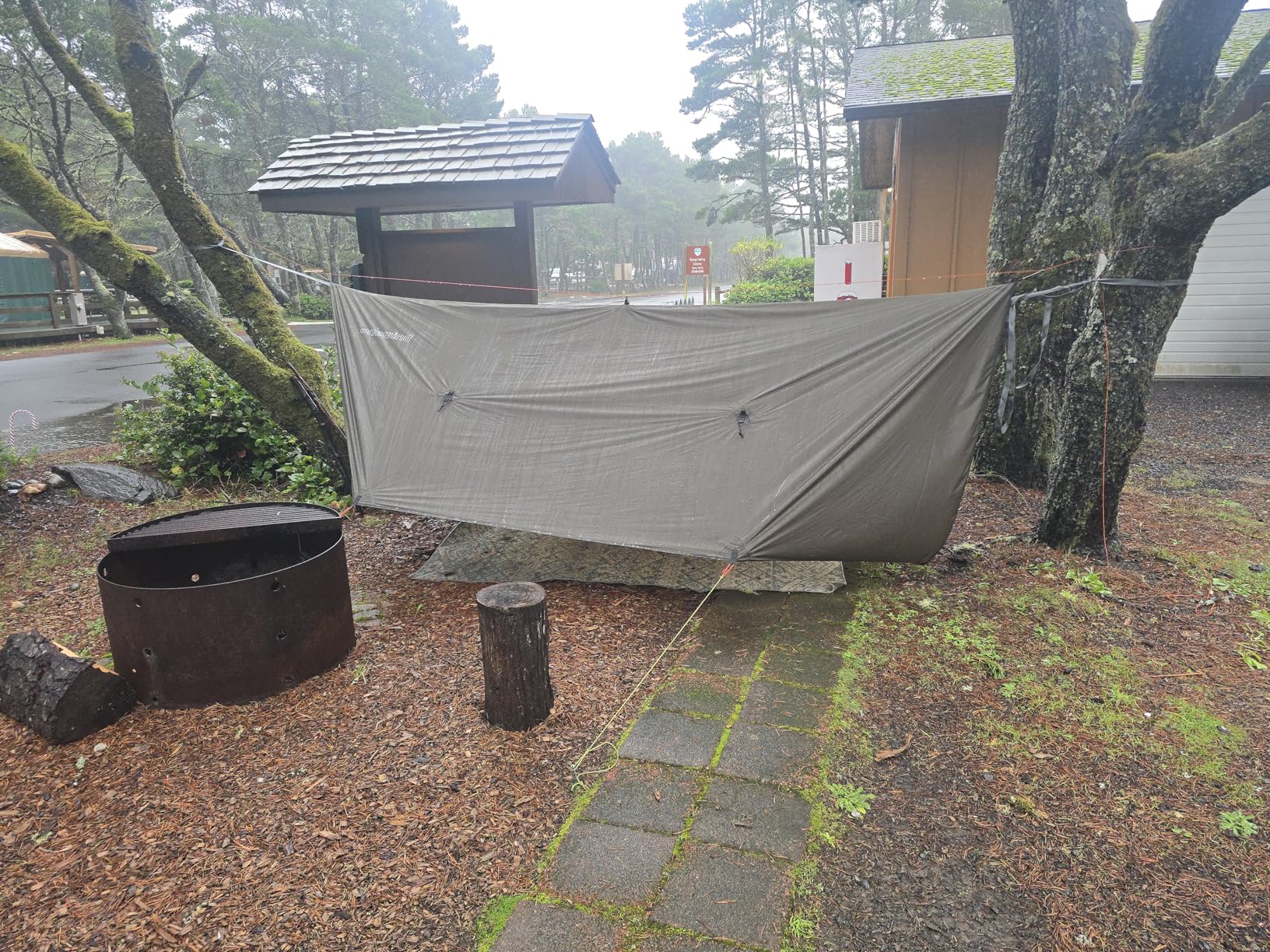 onewind 10×10 ft Camping Tarp, Waterproof Silnylon Emergency Shelter Survival Tent Tarp Hammock Rainfly for Ultralight Camping Backpacking Buschcraft, OD Green - Customer Photo 1