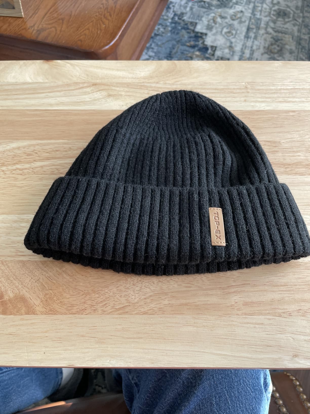 TOP-EX DryKnit Waterproof L/XL/XXL Winter Fleece Lined Beanie Hat for Men Women Warm Knit Watch Skull Cap Cold Weather - Customer Photo 1