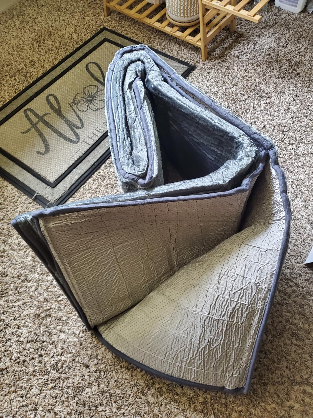 MABOZOO Waterproof Liner Tent Carpet Mat, 0.6'' High-Density Foam Camping Floor Rug with Non-Slip Bottom, Insulated Ground Mat for Tent Protection (5'*6',Gray) - Customer Photo 3